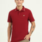 Maroon Solid Slim Fit Polo T-Shirt | Greenfibre