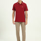 Maroon Solid Slim Fit Polo T-Shirt | Greenfibre