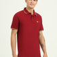 Maroon Solid Slim Fit Polo T-Shirt | Greenfibre