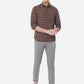 Coffee Brown Printed Slim Fit Semi Casual Shirt | Greenfibre