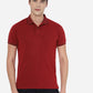 Red Solid Slim Fit Polo T-Shirt | Greenfibre