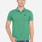 Green Solid Slim Fit Polo T-Shirt | Greenfibre