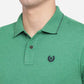 Green Solid Slim Fit Polo T-Shirt | Greenfibre