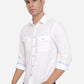 Bright White Solid Slim Fit Semi Casual Shirt | Greenfibre