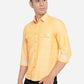 Pumkin Orange Solid Slim Fit Semi Casual Shirt | Greenfibre