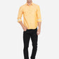 Pumkin Orange Solid Slim Fit Semi Casual Shirt | Greenfibre