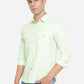 Paradise Green Solid Slim Fit Semi Casual Shirt | Greenfibre