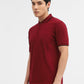 Wine Jacquard Slim Fit Polo T-Shirt | Greenfibre