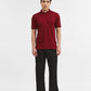 Wine Jacquard Slim Fit Polo T-Shirt | Greenfibre