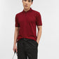 Wine Jacquard Slim Fit Polo T-Shirt | Greenfibre