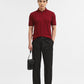 Wine Jacquard Slim Fit Polo T-Shirt | Greenfibre