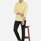 Yellow Striped Slim Fit Casual Shirt | Greenfibre