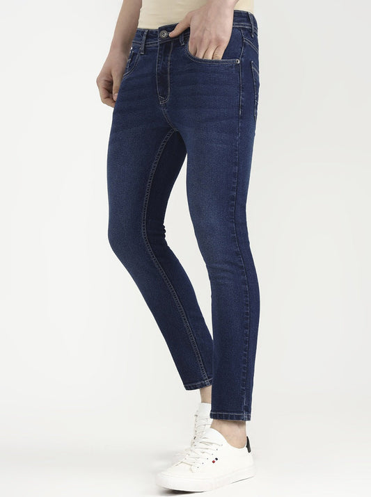 Denim Blue Solid Urban Fit Jeans | Greenfibre