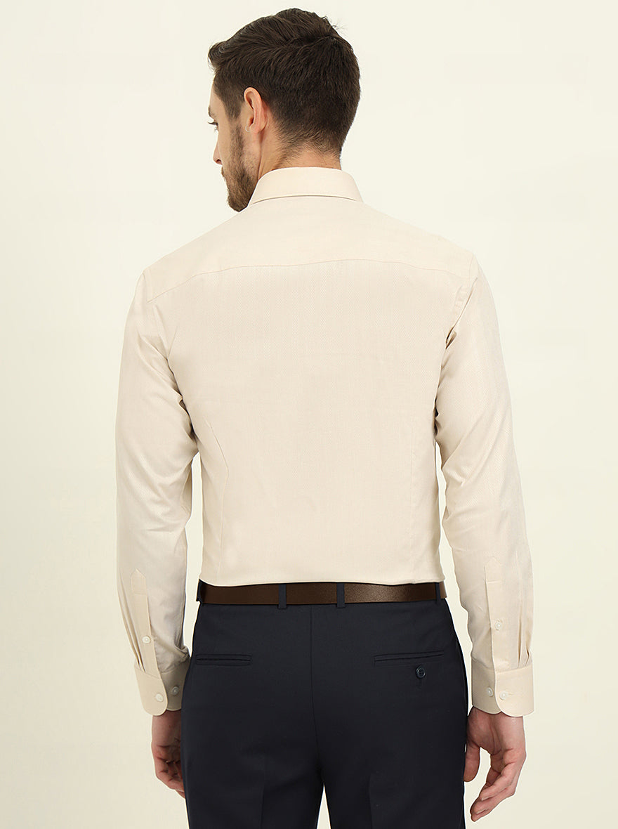 Fawn Solid Slim Fit Formal Shirt | Metal