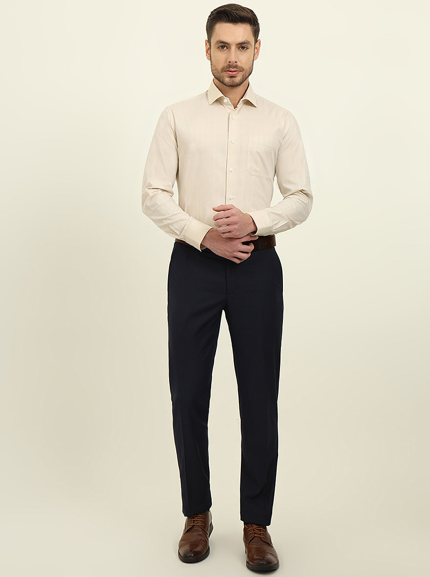 Fawn Solid Slim Fit Formal Shirt | Metal