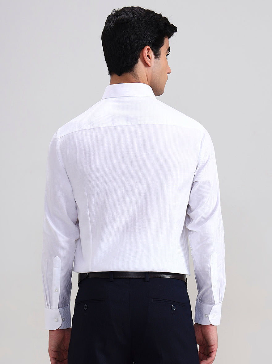 White Solid Regular Fit Formal Shirt | Greenfibre