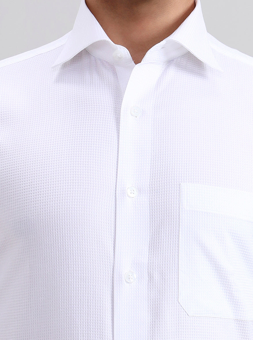 White Solid Regular Fit Formal Shirt | Greenfibre