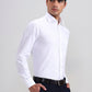 White Solid Regular Fit Formal Shirt | Greenfibre