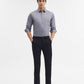 Navy Blue Solid Super Slim Fit Casual Trouser | Greenfibre
