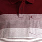 Wine & White Striped Slim Fit Polo T-Shirt | Greenfibre