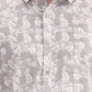 Beige & Green Printed Slim Fit Casual Shirt | Greenfibre