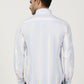 Light Blue Striped Slim Fit Casual Shirt | Greenfibre