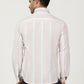 Peach Striped Slim Fit Casual Shirt | Greenfibre