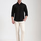 Black Printed Slim Fit Casual Shirt | Greenfibre