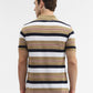 Khaki & White Striped Slim Fit Polo T-Shirt | Greenfibre