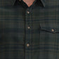 Dark Green Checked Slim Fit Casual Shirt | Greenfibre