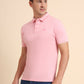 Ice Pink Solid Slim Fit T-Shirt | Greenfibre