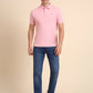 Ice Pink Solid Slim Fit T-Shirt | Greenfibre