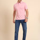 Ice Pink Solid Slim Fit T-Shirt | Greenfibre