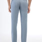 Light Blue Solid Super Slim Fit Casual Trouser | Greenfibre