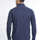 Navy Blue Printed Smart Fit Semi Casual Shirt | Greenfibre