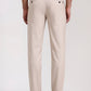 Light Khaki Striped Neo Fit Casual Trouser | Greenfibre