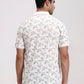 Cream Printed Slim Fit Polo T-Shirt | Greenfibre