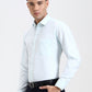 Light Green Solid Slim Fit Formal Shirt | Greenfibre