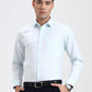 Light Green Solid Slim Fit Formal Shirt | Greenfibre