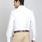 White Solid Slim Fit Formal Shirt | Metal