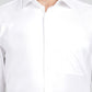 White Solid Slim Fit Formal Shirt | Metal