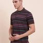 Multicolor Striped Slim Fit Polo T-Shirt | Greenfibre