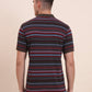 Multicolor Striped Slim Fit Polo T-Shirt | Greenfibre