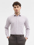 White & Onion Checked Slim Fit Formal Shirt | Greenfibre