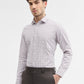 White & Onion Checked Slim Fit Formal Shirt | Greenfibre