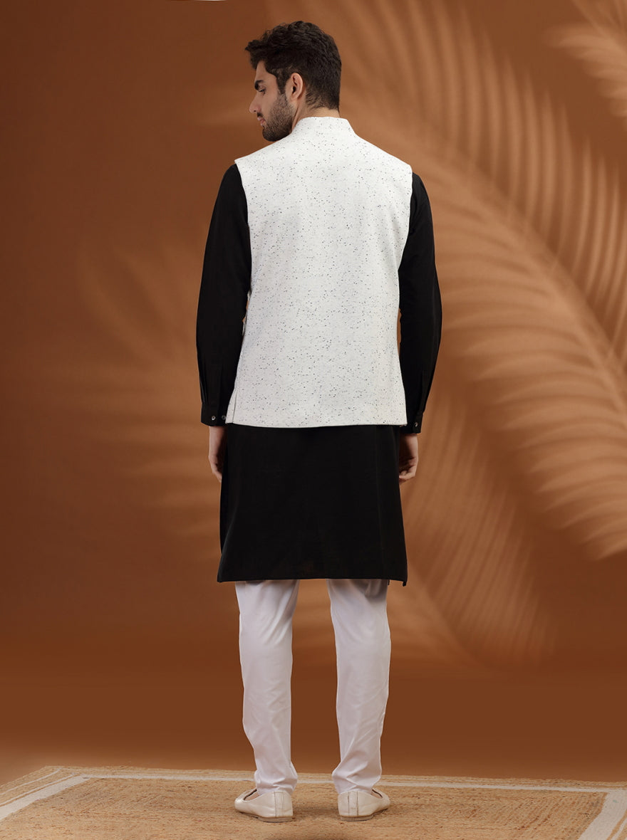 White Solid Waist Coat | Greenfibre