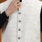 White Solid Waist Coat | Greenfibre