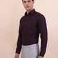Maroon Washed Slim Fit Formal Shirt | Greenfibre