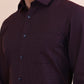 Maroon Washed Slim Fit Formal Shirt | Greenfibre