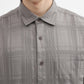 Grey Checked Slim Fit Casual Shirt | Greenfibre